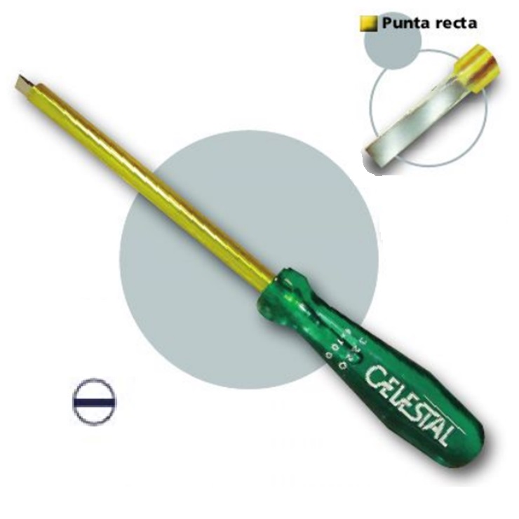 Destornillador Punta Plana Recta Para Elect. 6x200mm Celestal 3245 |  Celestal