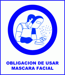 Cartel Linea Obligación Usar Mascara Facial