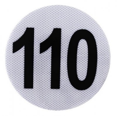 Circulo Máxima Velocidad 110 Reflecivo Iram 3952