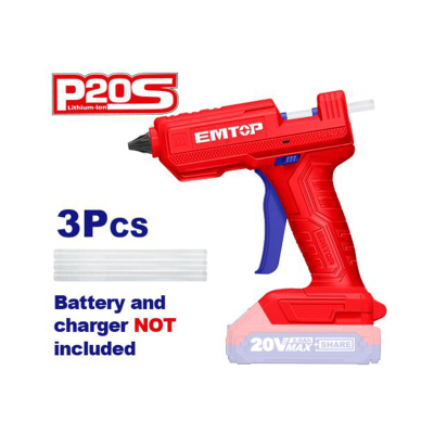 Pistola Hot-Mel 11,2Mm S/Bat Ni Carg Emtop Elgg2002