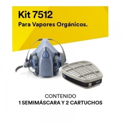 Kit 3m 7512 Semimascara Y Para De Cartuchios 6001 Para Vo