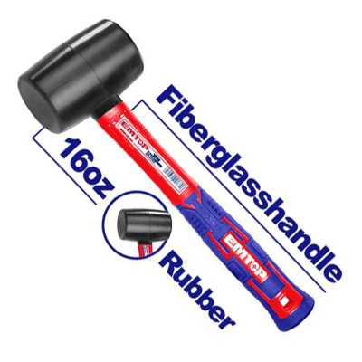 Maza De Goma 450Gr Cabo De Fibra Y Tpr  Emtop Ehamrh1601