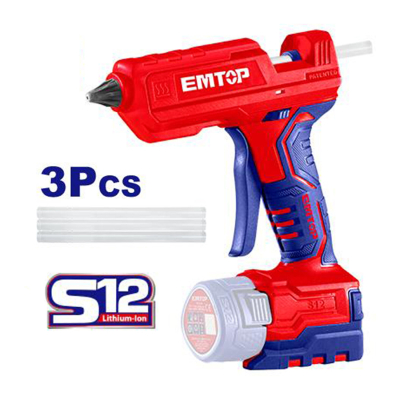 Pistola Encoladora Inalambrica 12 Voltios Emtop Elgg1201 (No Incl Bat Y Carg)