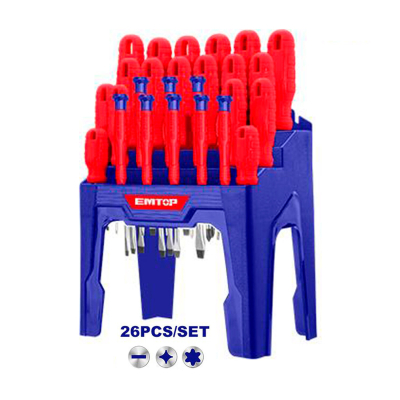 Juego De Destornilladores 26 Pzs Emtop Esst2601