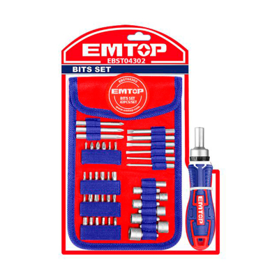 Set Destornillador 43Pz Cr-V Mango Crique Emtop Ebst04302