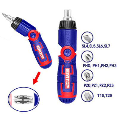 Destornillador Articulado C/Crique 15 En 1  Emtop Esdrh1502