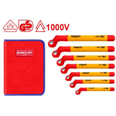 Set 7 Llaves Estriadas 8-19Mm Aisl.1000V Vde Emtop Ekispa0702