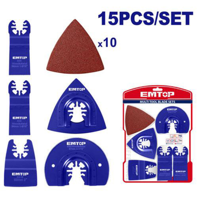 Set 15 Cuchillas Para Multiherramientas Emtop Emtb1501