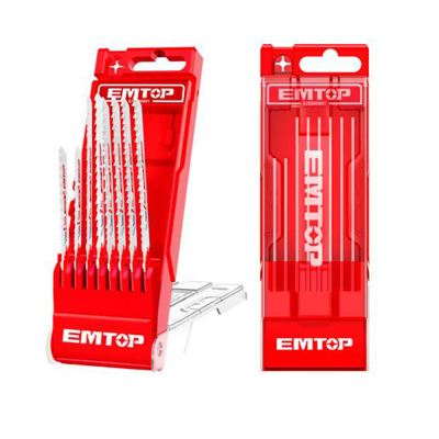 Set 8 Sierras P/Caladora Madera-Aluminio-Metal Emtop Ejsb80801
