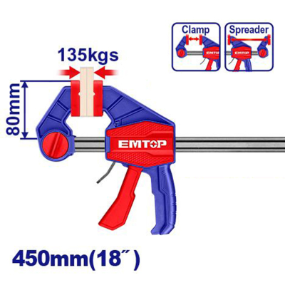 Prensa Rapida Clamp 450Mm-135Kg Emtop Eclpq80181 Industrial