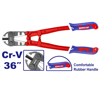 Tijera Cortaperno 900Mm Industral Cr-V Mango Tpr Emtop Ebcr3601