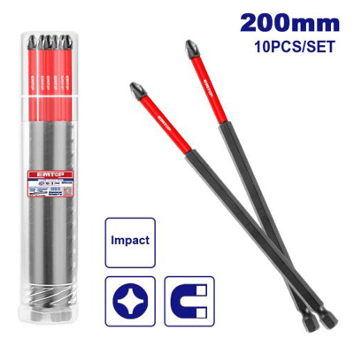 Punta Magnetica Alto Impato Ph2X200Mm X 10 Unid Emtop Esbtmph283