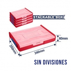 Caja Apilable 340x250x60mm Emtop Sin Divisiones