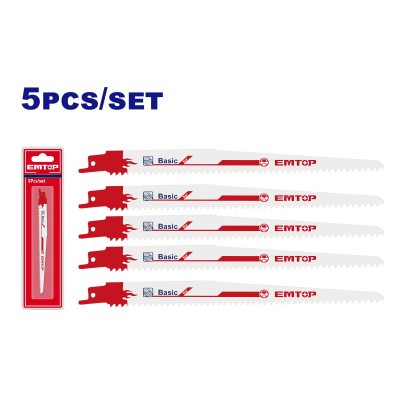 Set 5 Sierras Sable 9 Pulg Madera Con Clavos 6Tpi Emtop Ersb1111Df