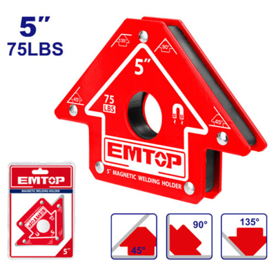 Escuadra Magnetica 5Pulg 1041Gr 189X122X25Mm Emtop Emwh75052