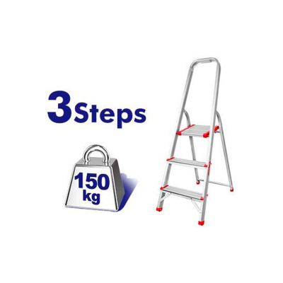 Escalera Aluminio 3 Escal C/Baranda Y Plataforma De Alum 150Kg Emtop Elad1031