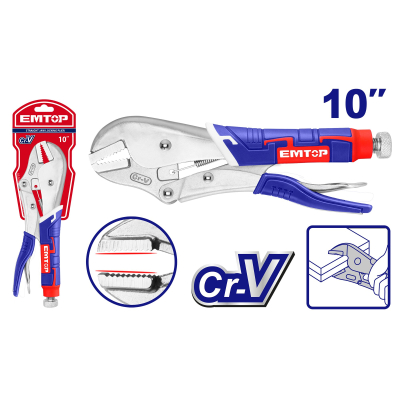Pinza De Fuerza Boca Recta Industrial Crv 250Mm Emtop Elprsj1002