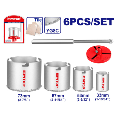 Juego 4 Mecha Copa Tungsteno 6 Pz Emtop Ehsw2062