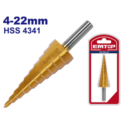 Mecha Escalonada 4-22Mm Hss 4341 Emtop Industrial Esdl42203