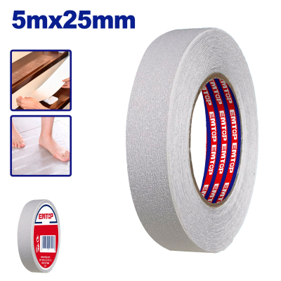 Cinta Antideslizante Transparente Peva 25Mm X 5Mt Emtop Empn3525
