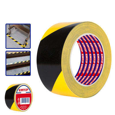 Cinta Demarcacion Multiuso 50Mm X 30Mt Amarilla-Negro Emtop Empn4H45