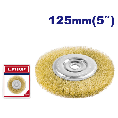 Cepillo Circular Plano 125Mm Con Buje 22Mm Emtop Ewcb501251