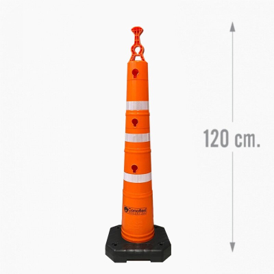 Cono Vencedor Light 120Cm Con 2 Reflectivos Conoflex 2300L-2R