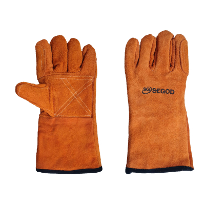Par Guante Descarne Soldador Naran Ref Palma Indice Pulgar H Kevlar Segod Gd15-I