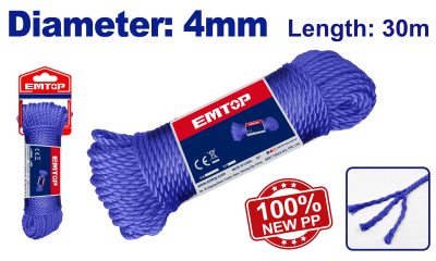 Rollo Soga Pp 4Mm X 30Mt Tv Emtop Emrz1304