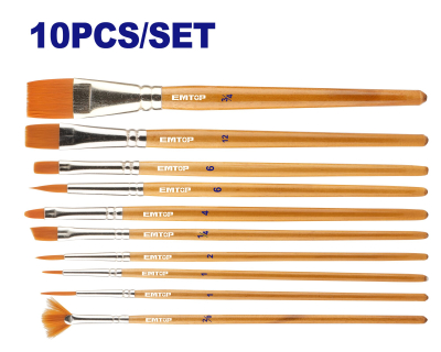 Set De Pinceles Artisticos 10 Pzs Top Value Emtop Emxa1K10