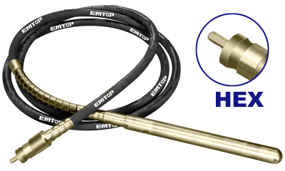 Tripa Para Vibrador 45Mm X 6 Mt Enc Hexag  Super Emtop Evpr064502