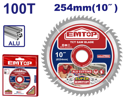 Sierra Circular P/Aluminio 254Mm 100T Buje De 16,25 Y 30Mm Emtop Etct22541001