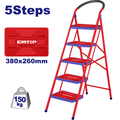 Escalera Metalica Tijera 5 Escalones 150Kg Emtop Eslr1051