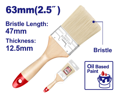 Pincel Cabo Madera 63Mm Ancho 12,5Mm Emtop Empb2925