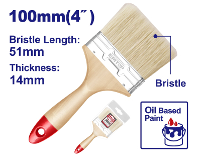 Pincel Cabo Madera 100Mm Ancho 14Mm Emtop Empb2904