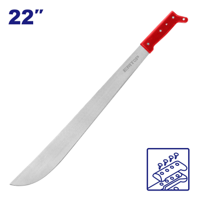 Machete 22 Pulg Cabo Remachado Hoja 1,9Mm Tv Emtop Emnu0122