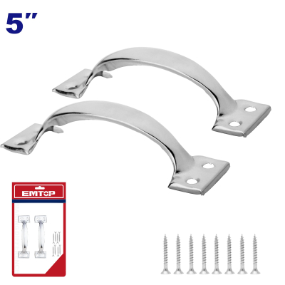 Manija Tirador De Puerta Zinc 5 Pul X 2 Unid C/Tor.emblistado Emtop Emnm1K05