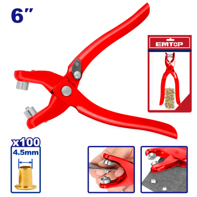 Pinza 6 Pulg Para Ojales 4,5Mm Emtop Emlh3601