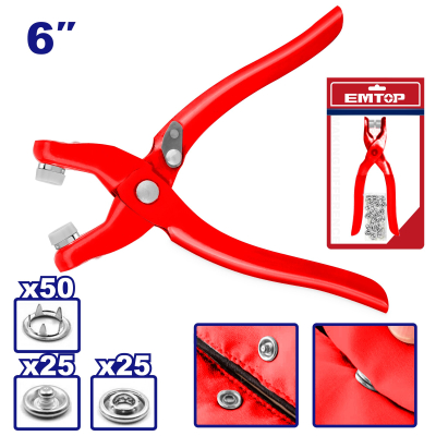 Pinza 6 Pulg Para Broches De Presion Emtop Emlh3602