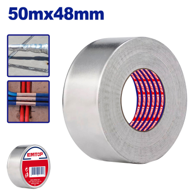 Cinta De Aluminio Bajas Y Altas Temperaturas 48Mm X 50M Top Value Emtop Emvf6H50