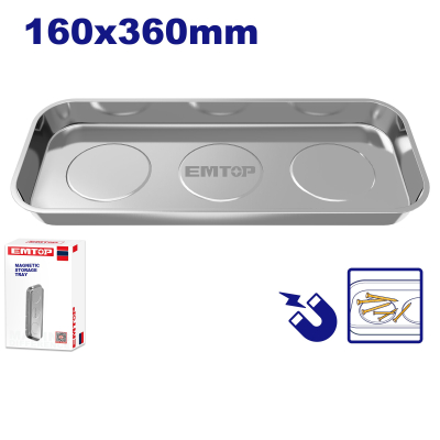 Plato Magnetico Inox Rectangular 160X360Mm Tv Emtop Emmc3003