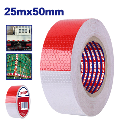 Cinta Reflectiva Blanca-Roja 50Mm X 25Mt Emtop Empn5H50