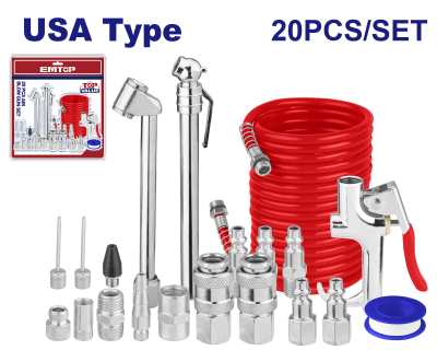 Set 20 Pz Accesorios Para Herramientas Neumaticas Emtop Emqp9431