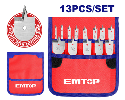 Juego De Mechas Paleta 13 Pz Enc.hex 152Mm 1/4 6-38Mm Emtop Ewfd41301