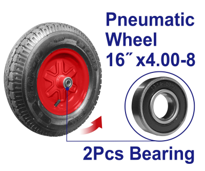 Rueda Neumatica 5,6K 16X4.00-8 Carga 160K Doble Rodamiento 4Pr Emtop Ewwel410P
