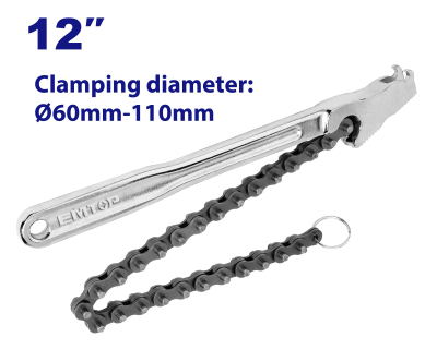 Llave Saca Filtro Forj. 12 Pulg Cadena 420Mm 60-110Mm Emtop Emaw1312