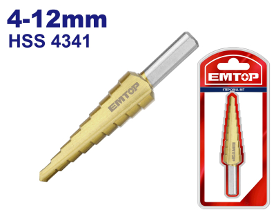 Mecha Escalonada 4-12Mm Hss 4341 Step 1Mm Emtop Industrial Esdl41233