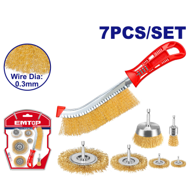 Juego De 7 Cepillos De Alambre Emtop Ewcb10071