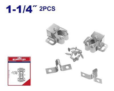 Set De 2 Retenes A Rodillo 1 1/4 C/Tornillos Zinc Emtop Emdh2K14