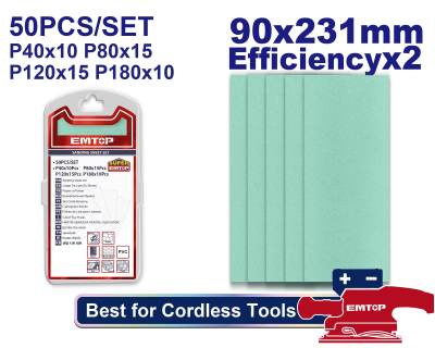 Set De Lija 90X231Mm 50Pcs Emtop Ekfs0902311